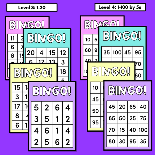 Resource preview 3 for Number Bingo Boards - 4 Levels