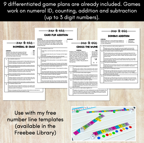 Resource preview 2 for K-2 Math Games