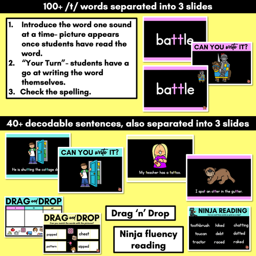 Resource preview 3 for Consonant Sound T PowerPoint - T TT ED