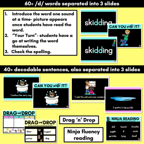 Resource preview 3 for Consonant Sound D PowerPoint - D DD ED