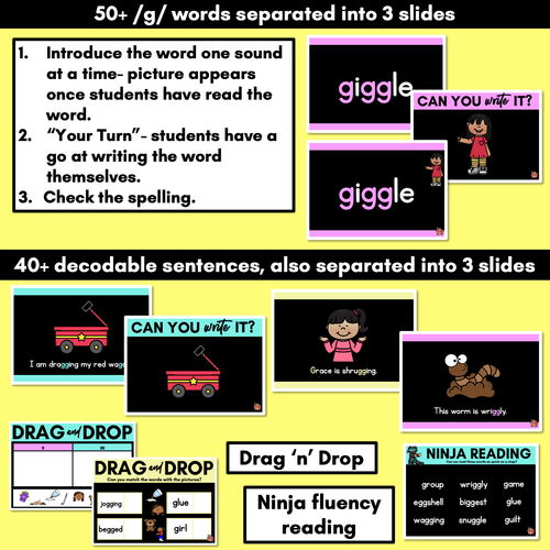 Resource preview 3 for Consonant Sound G PowerPoint - G GG