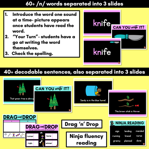 Resource preview 3 for Consonant Sound N PowerPoint - N NN KN