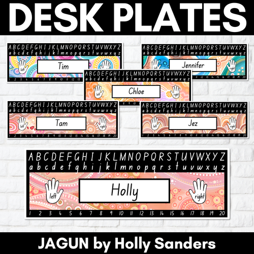 Resource preview 1 for Student Desk Plates - The JAGUN Collection