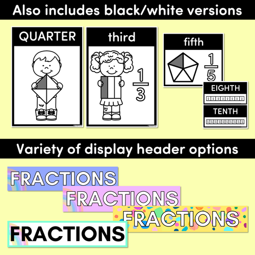 Resource preview 4 for FRACTIONS POSTERS - The Kasey Rainbow Collection - Rainbow Speckles