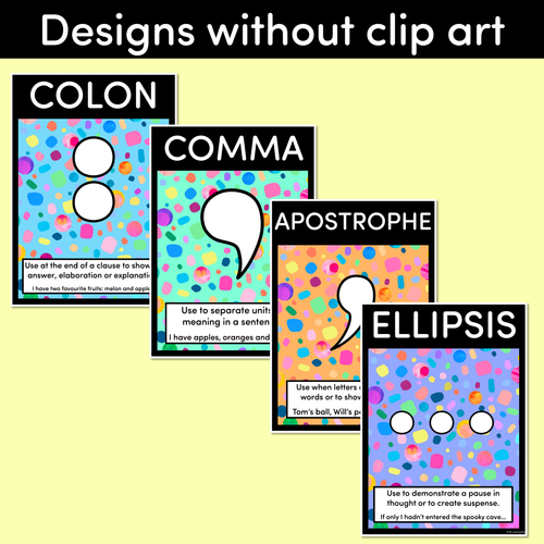 Resource preview 3 for PUNCTUATION POSTERS - The Kasey Rainbow Collection - Rainbow Speckles