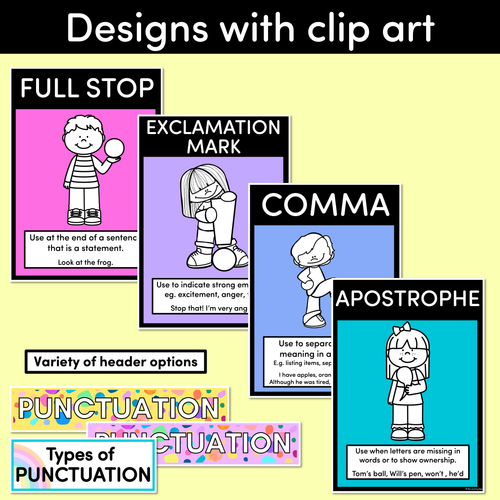 Resource preview 2 for PUNCTUATION POSTERS - The Kasey Rainbow Collection - Rainbow Block Colours