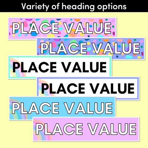 Resource preview 4 for PLACE VALUE POSTERS - The Kasey Rainbow Collection - Rainbow Block Colours