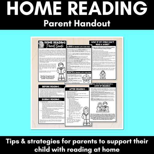 Resource preview 1 for Home Reading Parent Handout