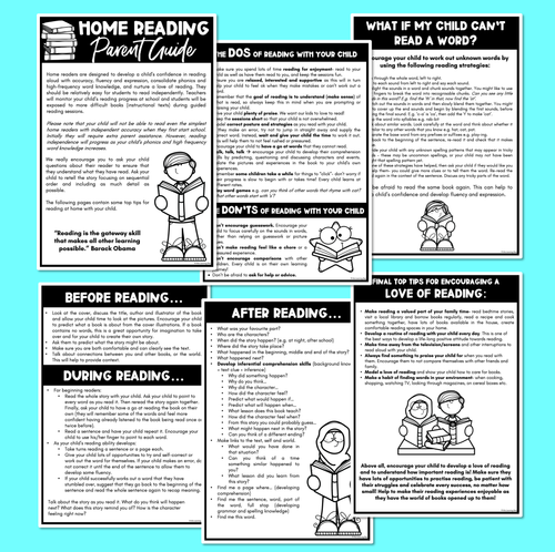 Resource preview 2 for Home Reading Parent Handout