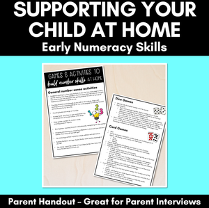 Supporting your child at home - NUMERACY PARENT HANDOUT