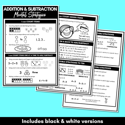 Resource preview 2 for Mental Addition and Subtraction Strategies Overview