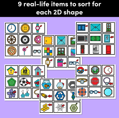 Resource preview 3 for 2D Shapes in Real Life - Sorting Mats