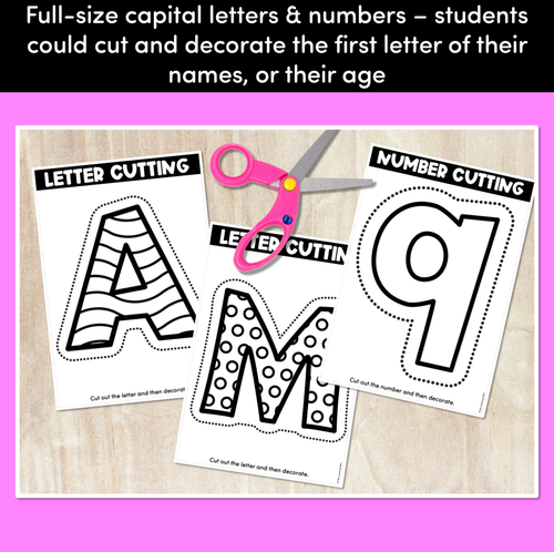 Resource preview 2 for KINDERGARTEN FINE MOTOR ACTIVITIES - Letter and Number Cutting