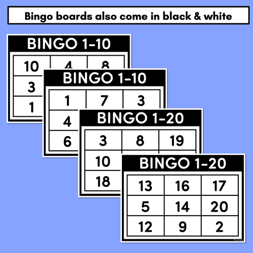 Resource preview 4 for Number 1-20 Bingo with Ten Frames