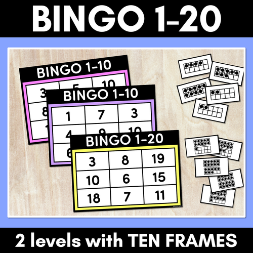 Resource preview 1 for Number 1-20 Bingo with Ten Frames