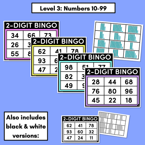 Resource preview 4 for 2-Digit Number Bingo with MAB Blocks