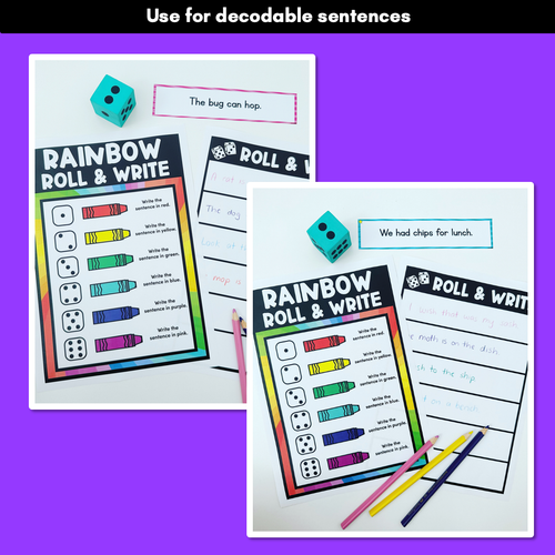 Resource preview 3 for Rainbow Roll & Write