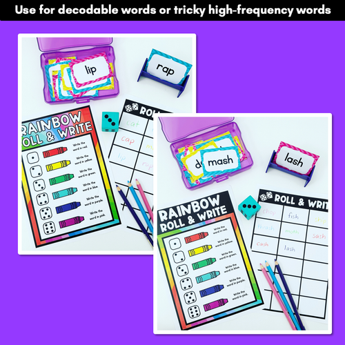 Resource preview 2 for Rainbow Roll & Write