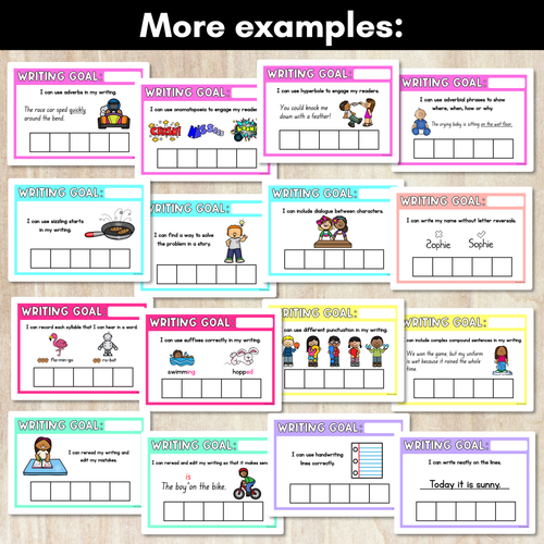 Resource preview 2 for EDITABLE Writing Goals - Individual Student Learning Goals