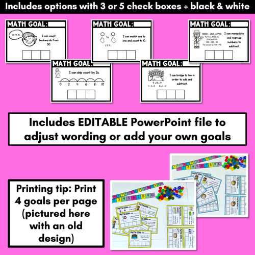 Resource preview 4 for EDITABLE Math Goals - Individual Student Learning Goals