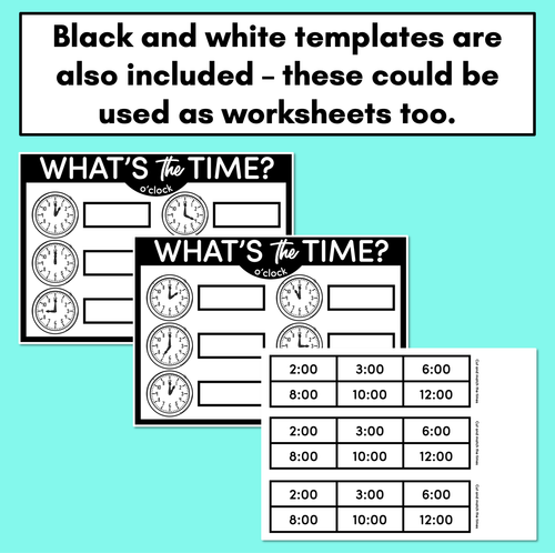 Resource preview 4 for MATCH THE TIME MATS - O'Clock - Digital and Analog Time