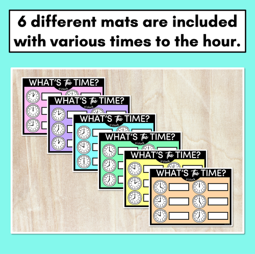 Resource preview 3 for MATCH THE TIME MATS - O'Clock - Digital and Analog Time