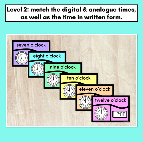 Resource preview 3 for TIME PUZZLES - O'Clock - Digital and Analog Time