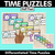 1 for TIME PUZZLES - Half Past - Digital and Analog Time