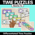 1 for TIME PUZZLES - Quarter To - Digital and Analog Time