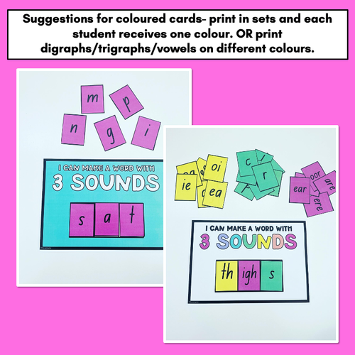 Resource preview 5 for Sound Blending Mats - Word Blending Mats for Decodable Words