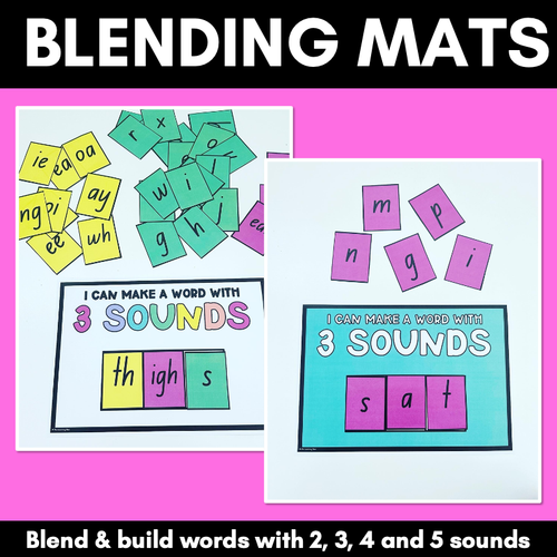 Resource preview 1 for Sound Blending Mats - Word Blending Mats for Decodable Words