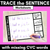 1 for CVC WORD SENTENCES WORKSHEETS - Trace the Sentence with missing CVC words