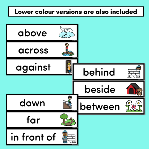 Resource preview 3 for Positional Language Posters - Position Words for a Math Word Wall Display