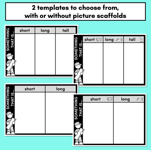 Resource preview 2 for Short Long & Tall - Differentiated brainstorming pages for different lengths