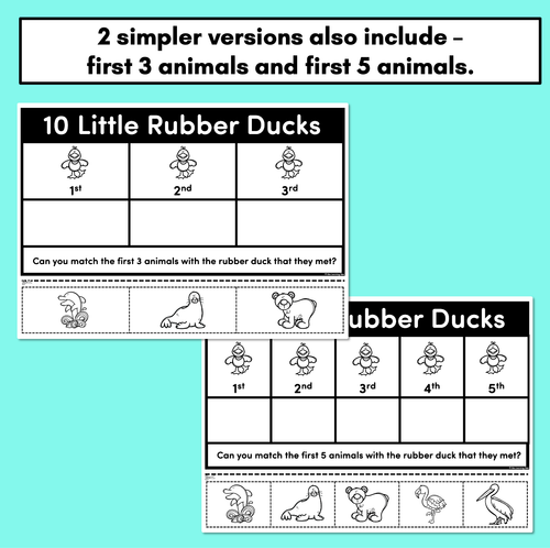 Resource preview 3 for Ordinal Numbers Activity - 10 Rubber Ducks