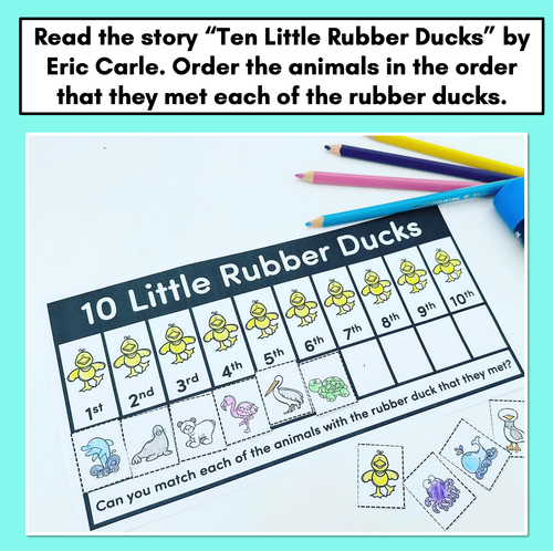 Resource preview 2 for Ordinal Numbers Activity - 10 Rubber Ducks