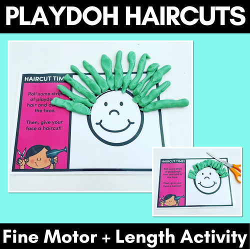 Resource preview 2 for Playdough Haircuts - Fine Motor and Length Activity