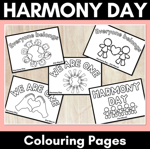 Resource preview 1 for Harmony Day Colouring Pages