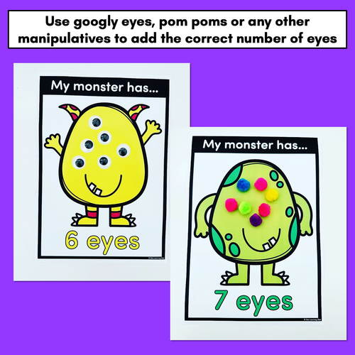 Resource preview 2 for Monster Eyes Counting Activity - Numbers 1 to 20