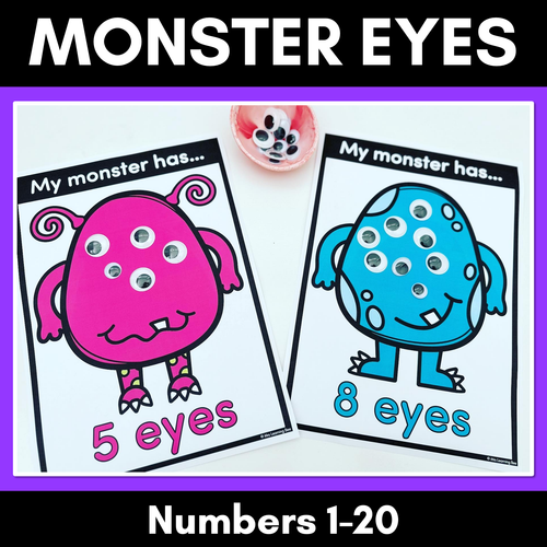 Resource preview 1 for Monster Eyes Counting Activity - Numbers 1 to 20