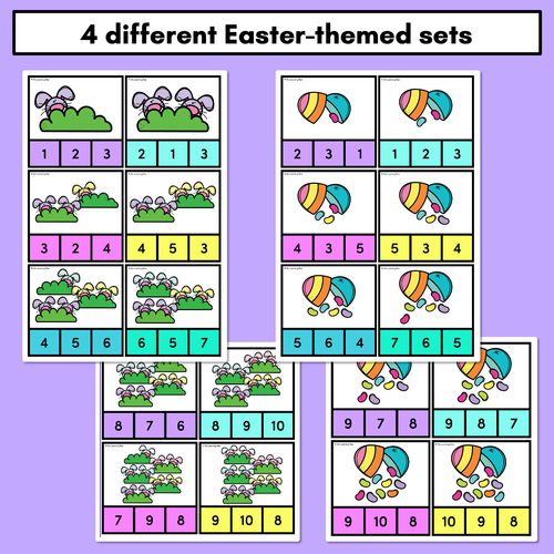 Resource preview 3 for Easter-themed Activities - Clip Cards for Numbers 1-10