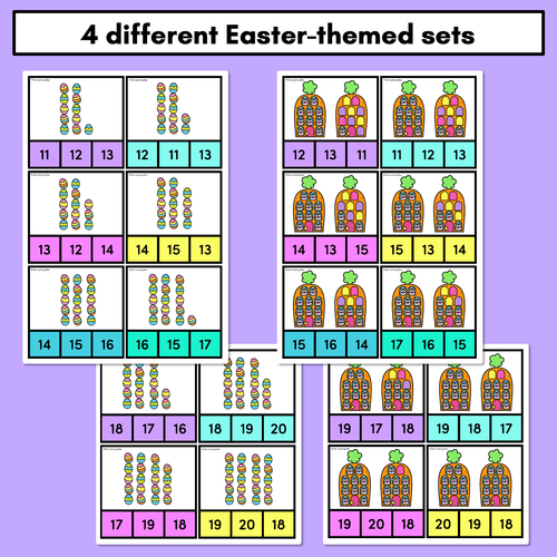 Resource preview 2 for Easter-themed Activities - Clip Cards for Numbers 11-20