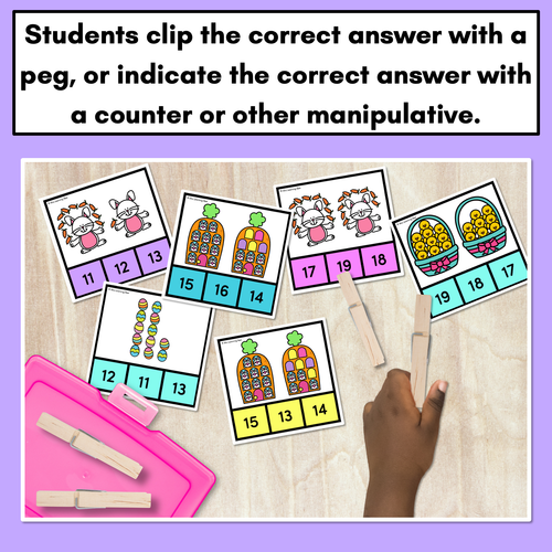 Resource preview 4 for Easter-themed Activities - Clip Cards for Numbers 11-20