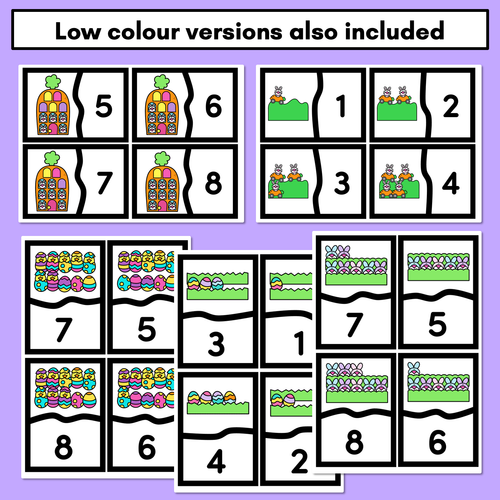 Resource preview 4 for Easter-themed Activities - Number Puzzles for numbers 1-10