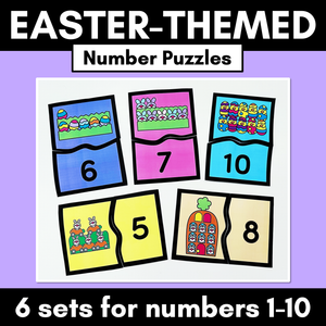 Easter-themed Activities - Number Puzzles for numbers 1-10