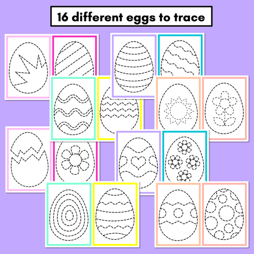 Resource preview 2 for Easter-themed Activities - Easter Egg Tracing Mats - Fine Motor Activity