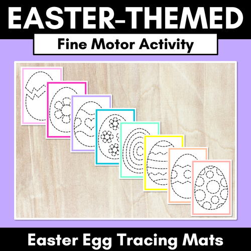 Resource preview 1 for Easter-themed Activities - Easter Egg Tracing Mats - Fine Motor Activity