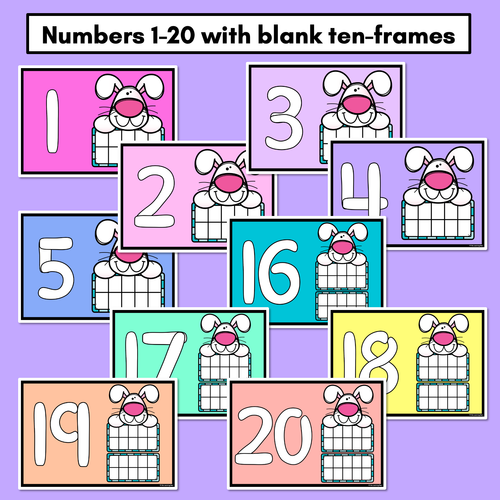 Resource preview 2 for Easter-themed Activities - Playdough Number Mats for 1-20 - Easter Bunny & Carrots