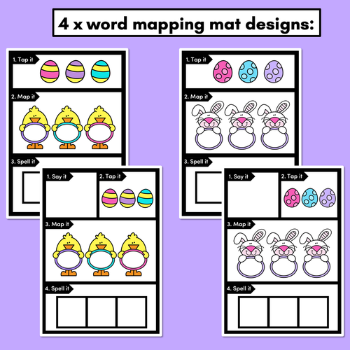 Resource preview 2 for Easter-themed Activities - CVC Word Mapping Mats