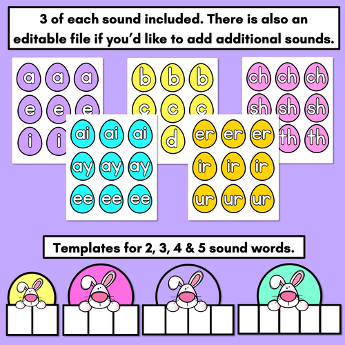 Resource preview 4 for Easter-themed Activities - Word Building Mats for Phonics Lessons